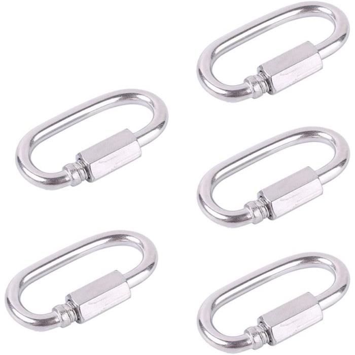 Mousqueton Escalade 21KN Forme D - Alliage Magnalium - Verrouillage Sécurisé - Pour Parachutisme, Randonnée, Via Ferrata