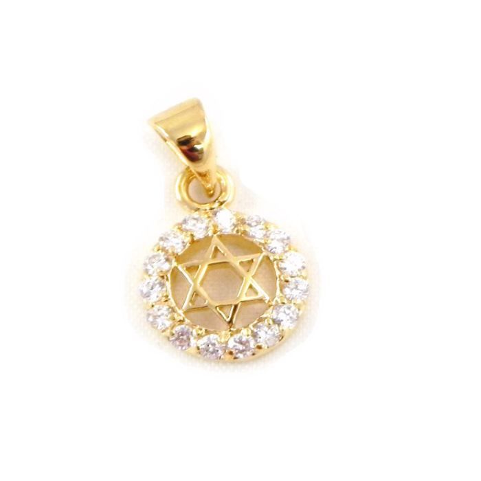 Pendentif Plaqué Or Etoile de David