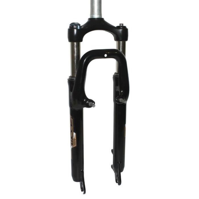 Fourche Vtt 26 Zoom 386Mlo A Ressort Noir Reglable-Blocable Deb. 60Mm Pivot Lisse 296Mm 1''1-8-28,6 Ext. Compt. V-Brake-Disc