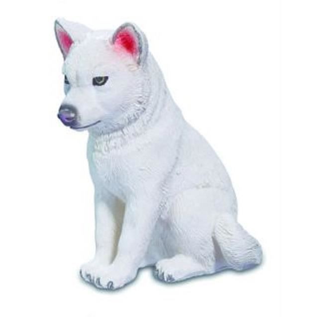 Figurine Resine Bebe Loup Blanc 10 8 4 5 Cm Cdiscount Maison