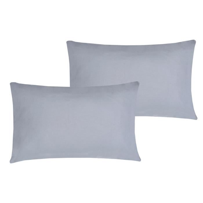 P Tit Basile Lot X2 Taies D Oreiller Pour Bebe 100 Coton Bio 40x60 Cm Gris Fonce Coton 57 Fils Certifie Oeko Tex Et Gots Cdiscount Maison