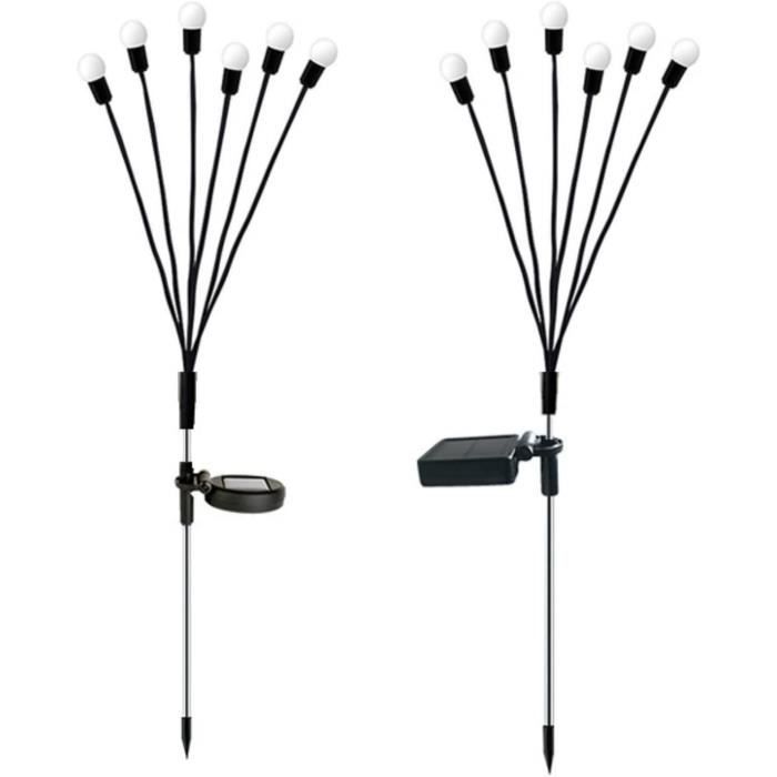 Lumière Solaire Extérieure, 2 Pièces Fleurs De Lys Lampes Solaires Lampe Solaire Jardin Pour De