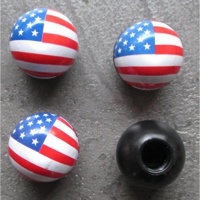 Bouchons Valve De Roue Hotrodspirit - Or, Lot De 4, Pour Auto, Moto, Vélo