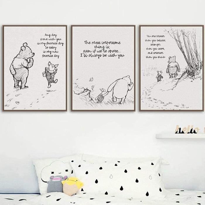 Posters Classiques De Dessin Anim233 Avec Citation Winnie L Ourson D233coration Murale Pour Salonchambre 224 Coucherchambre D E 3724 Cdiscount Maison