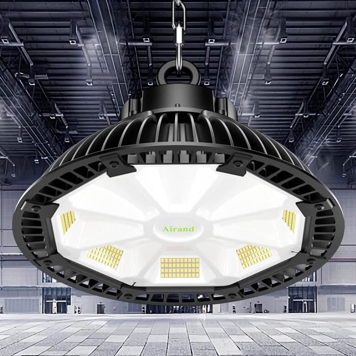 100W UFO LED Projecteur LED Industriel, 10000LM Spot High Bay Lumière IP65  UFO LED Blanc Froid 6500K, LED Projecteur Interieur pour l’éclairage de