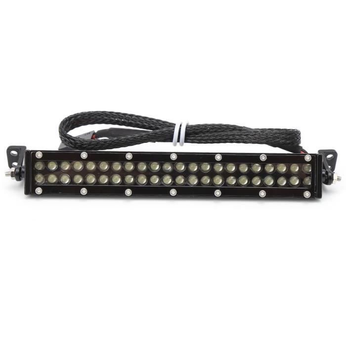 Barre LED 4 Feux Pour Voiture RC - Compatible Axial SCX10, Traxxas TRX-4 - Blanc - Longueur ~71cm