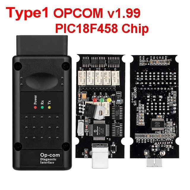 OPCOM V1.99 - Opcom V1.99 avec PIC18F458 FTDI op com V 1.99 obd2 outil de Diagnostic automatique pour Opel op
