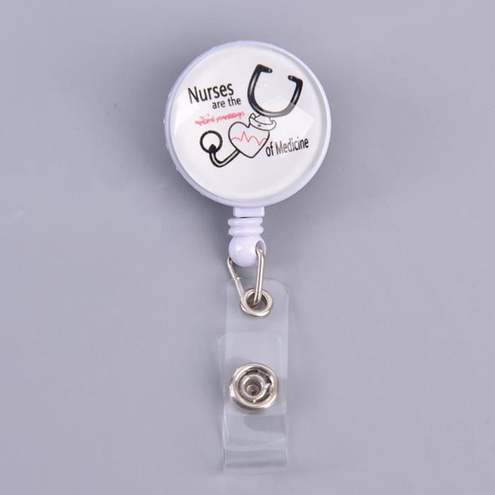 N6 Porte-Badge rétractable pour médecin et infirmière, 6Styles