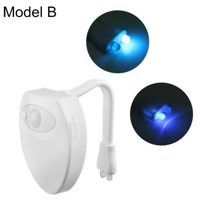 16 Couleurs Changement Lumiere Cuvette WC, Lampe de Toilette Cuvette LED  Lampe Automatique Veilleuse Détecteur Mouvement (B) : : Luminaires  et Éclairage
