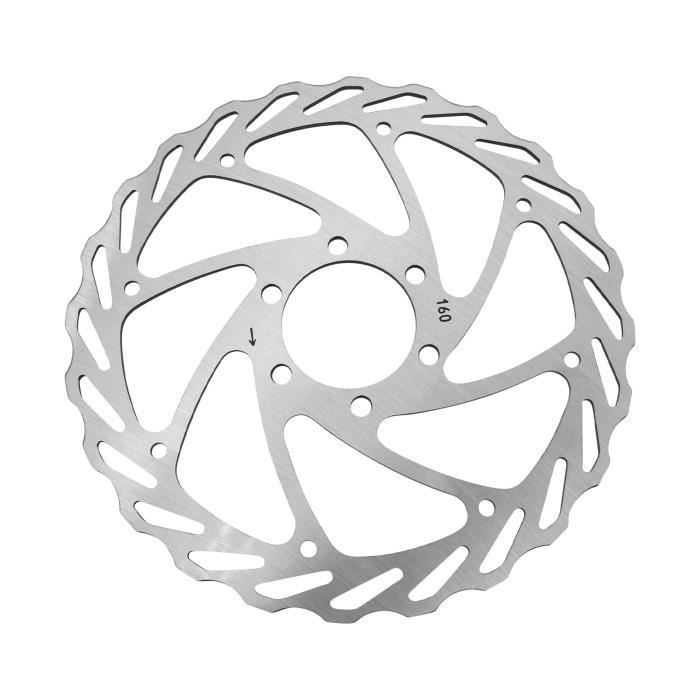 2 Rotors De Frein VTT 160 Mm – Acier Inoxydable, 6 Trous, Compatibles Shimano Et Autres