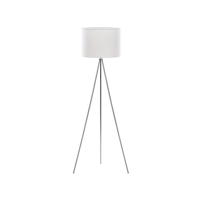 Lampe blanche et chromée à trépied VISTULA