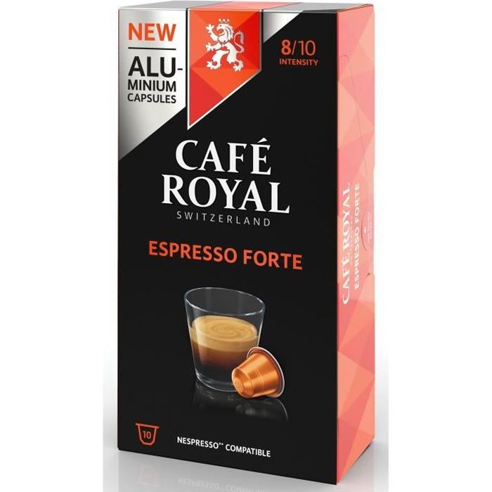 CAFE ROYAL compatible Nespresso Alu Espresso Forte x10 - Cdiscount Au  quotidien