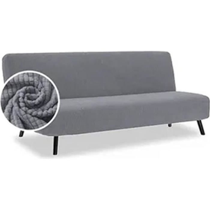 XJYDNCG Housse Clic Clac 3 Places Imperméable 180-210cm Housse Canapé Extensible sans Accoudoir UniverselleGris