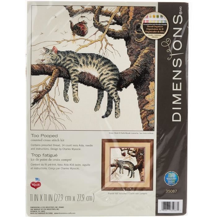 Design Works Stitching ABC Kit Point de Croix Multicolore Blanc