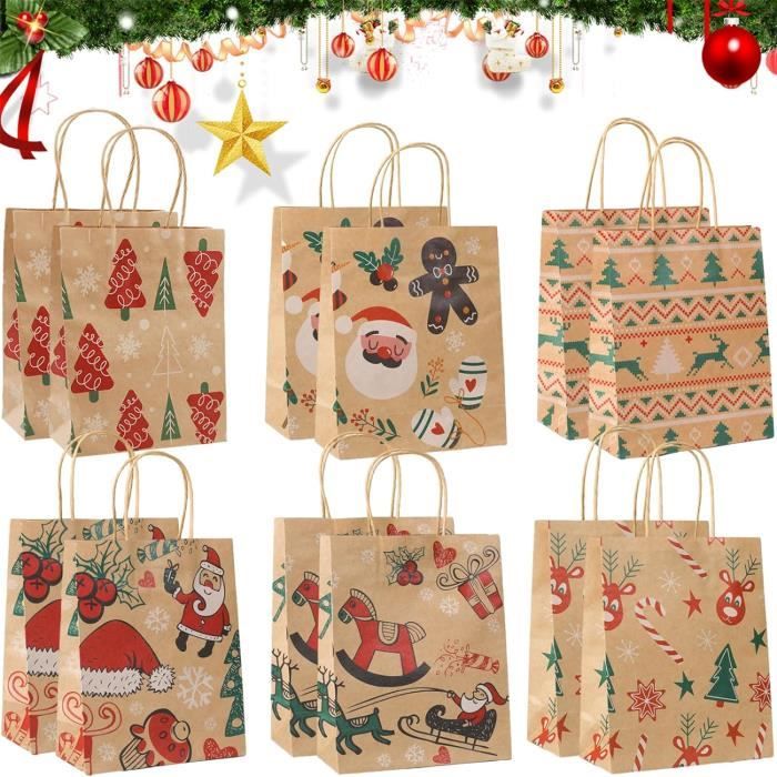 Sacs Cadeaux Papier Brillant – Pour Noël, Mariage, Anniversaire – 15 Cm, Multicolores – Lot De Sacs De Fête
