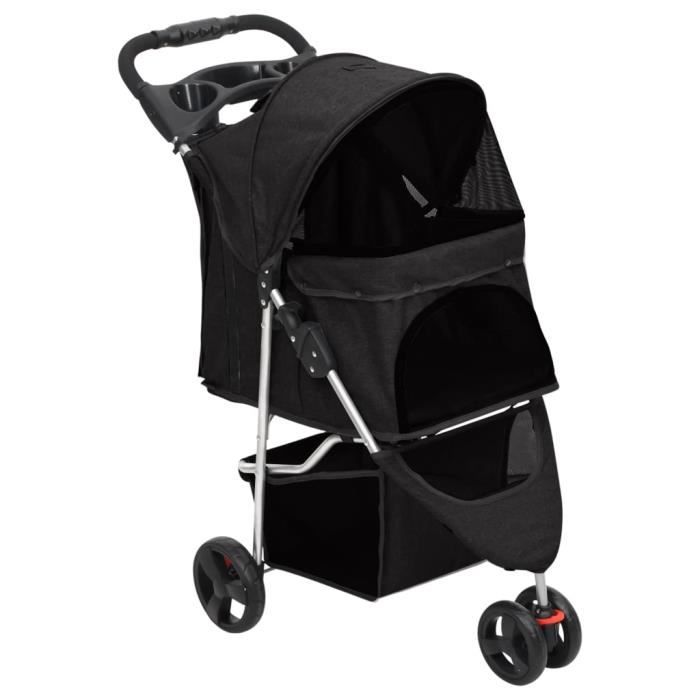 Poussette pour chien - CUQUE - CQ003 - Pliable - Tissu Oxford - Capacité 15 kg