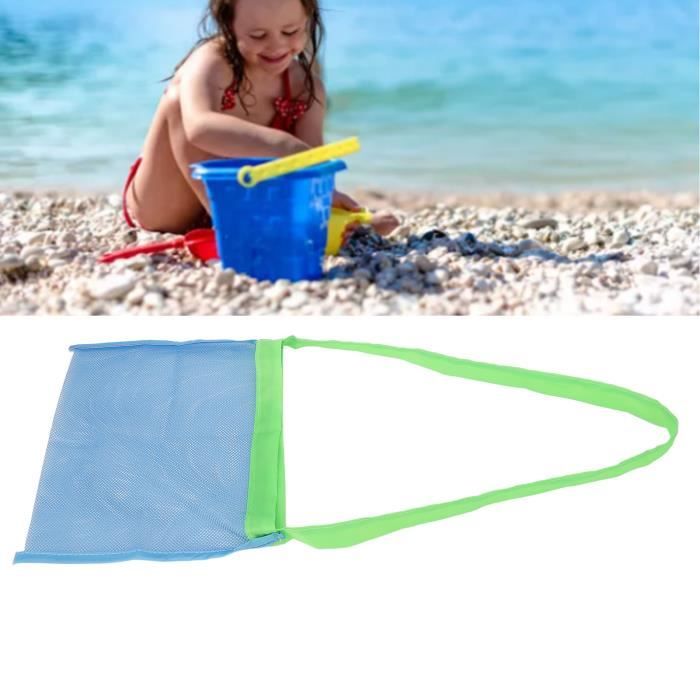 Sac de plage en maille pour enfants, organisateur de jouets, filet à fermeture éclair, sangle d'épaule réglable, pochette de rangement, sac de collecte de coquilles pour enfants, seau rond 15 Sac de plage en maille pour enfants, organisateur de jouets, filet à fermeture éclair, sangle d'épaule réglable, pochette de rangement, sac de collecte de coquilles pour enfants, seau rond 15