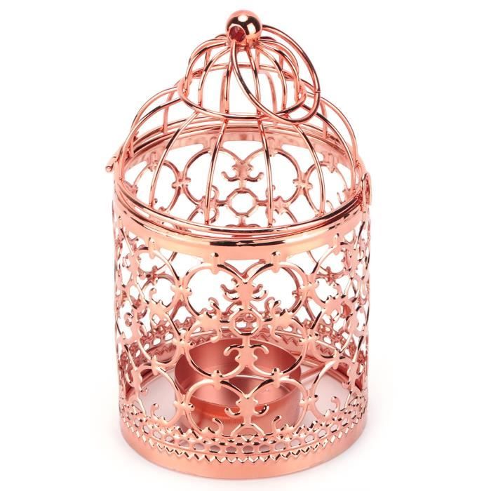 Chandelier Bougeoir Petit A 2 IN Fer Forgé Avec Rose Et Feuilles Rouges