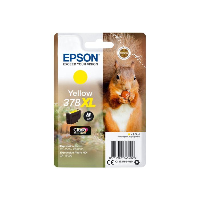 Cartouche dencre originale EPSON 378XL 9.3 ml Jaune - vue 1