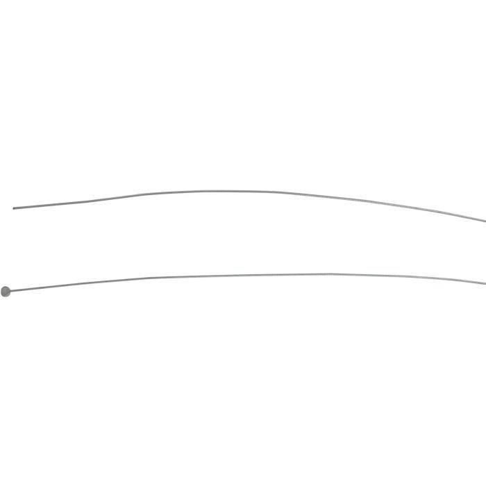 Câble souple à embout tonneau - Longueur totale : 1000mm Ø: ext: 1,6mm