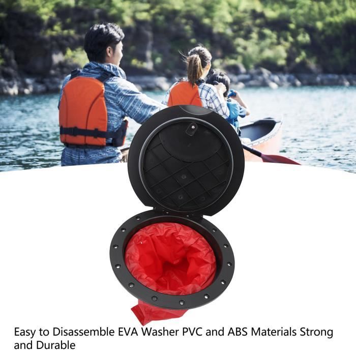 Alomejor Couvercle De Trappe Pour Kayak – 6 Pouces, ABS+ PVC, Rouge, Avec Sac De Rangement, Anti-UV