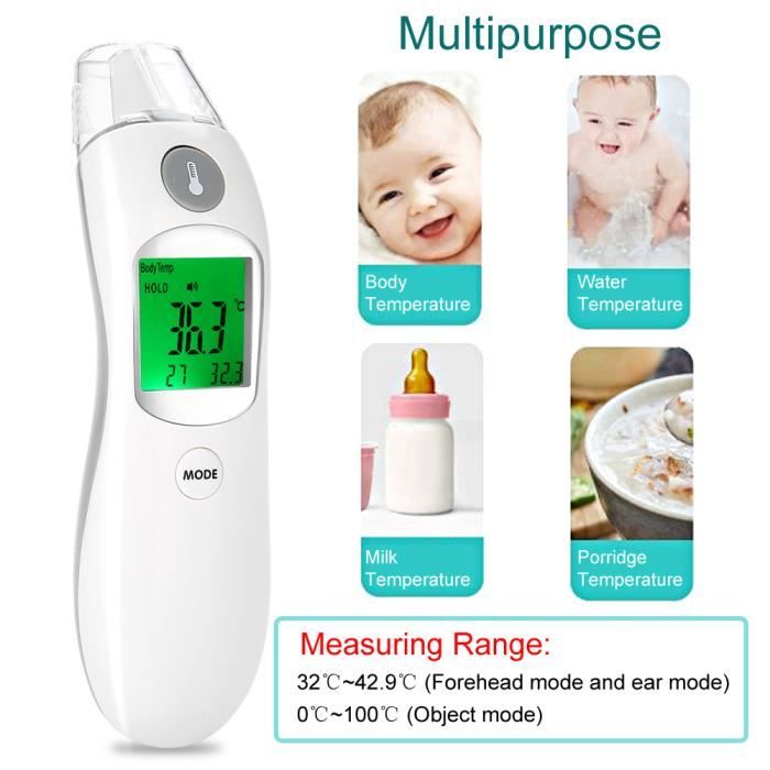 Thermomètre Infrarouge à Distance Sans Contact Frontal Bébé - Best Santé Tunisie