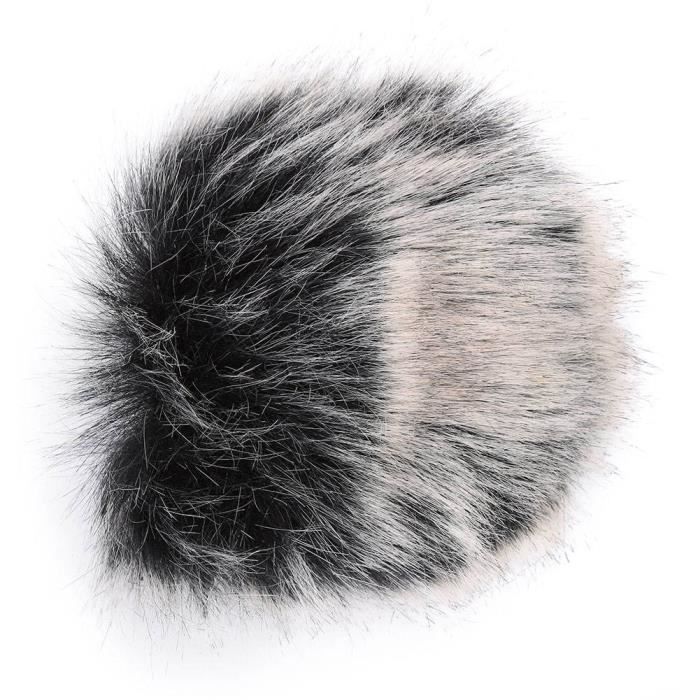 Pare-Vent En Fourrure Synthétique Pour Microphone Rode GO - Manchon Anti-Vent Et Anti-Poussière Portable Gris