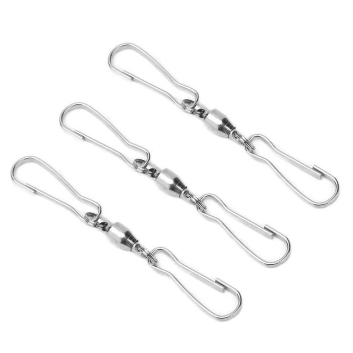 4 Émerillons Double Anneau Acier Inox 304 | Pivot 360° | Pour Hamacs, Chaises Suspendues, Cordages