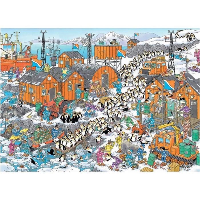 Puzzle 1000 pièces - JUMBO - Jan van Haasteren Expédition au Pôle Sud - 68 x 49 cm - Inclus poster - Dès 10 ans Puzzle 1000 pièces - JUMBO - Jan van Haasteren Expédition au Pôle Sud - 68 x 49 cm - Inclus poster - Dès 10 ans
