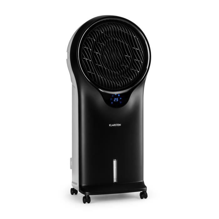 Rafraîchisseur dair - Klarstein - Ventilateur humidificateur dair - silencieux - climatiseur mobile sans evacuation - Noir