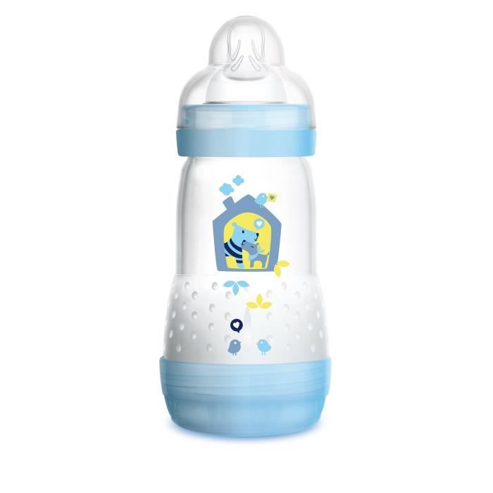 MAM - Biberon Anti Colique - Garçon - Bleu ou Vert - 260 ml - Cdiscount  Puériculture & Eveil bébé