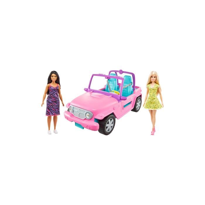 MATTEL V&eacute;hicule 4X4 + 2 poup&eacute;es Barbie