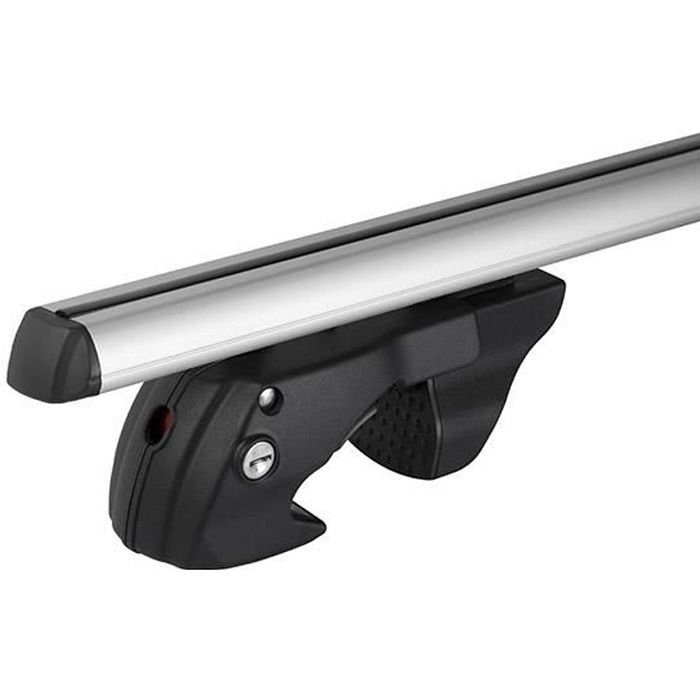 Barres De Toit Universelles Aluminium 160 Cm – Porte-Bagages 150 Kg Pour SUV Avec Rails Intégrés, Idéal Pour Voyages