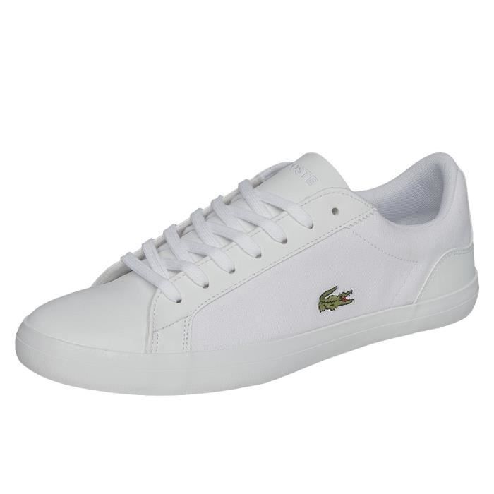 pipelinier Hi Top SPM UK 7.5 To 9.5 Blanc Homme Chaussures Lacoste Baskets 