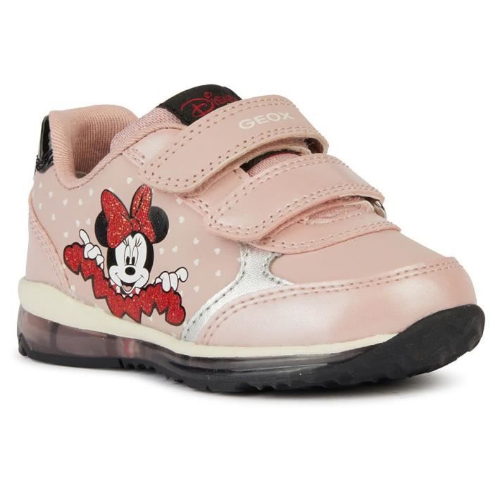Basket Geox Garcon Fille B TODO Girl Old Rose Mickey Mouse Scratch Old rose Cdiscount Chaussures