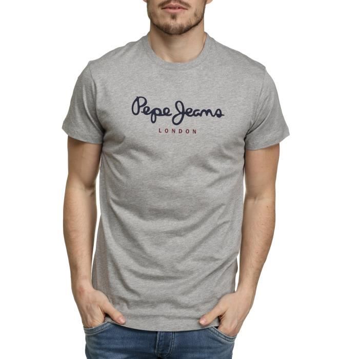 Tee Shirt Pepe Jeans Eggo N Pm508208 933 Grey Marl