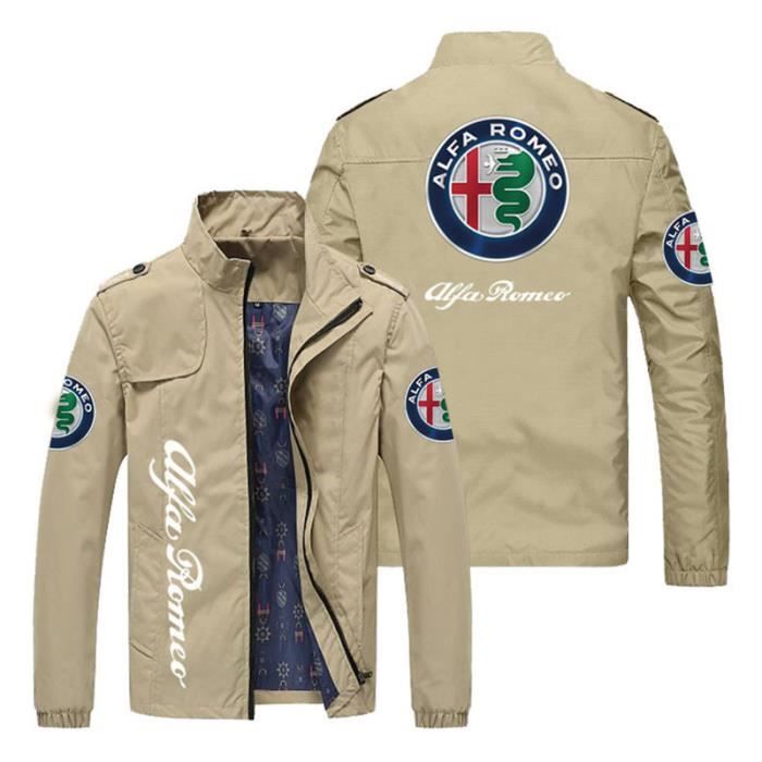 Veste Homme Alfa Romeo Imprime Fashion Mi saison Casual Col montant Coupe normale Confortable Marque Luxe Vetements Hommes ZSK3018 Kaki Cdiscount Pret a Porter