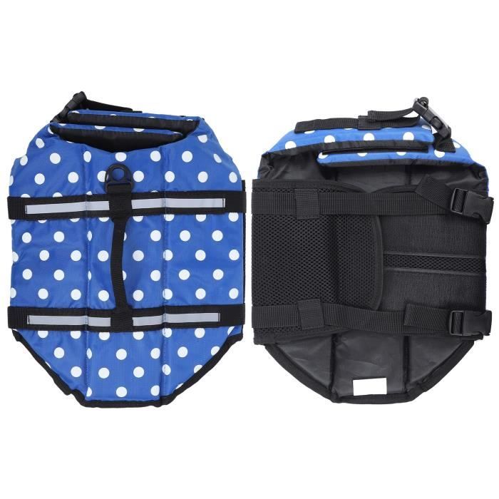 Meilleurs prix pour Mxzzand Gilets de sauvetage pour chiens Gilet de Sécurité de Natation Chien Gilet Bleu foncé XS (hauteur recommandée 65 à 75 cm)