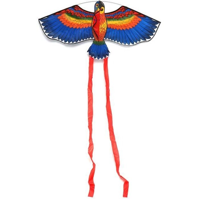 NEUFU Cerfvolant enfant adulte perroquet jouet avec corde BLEU