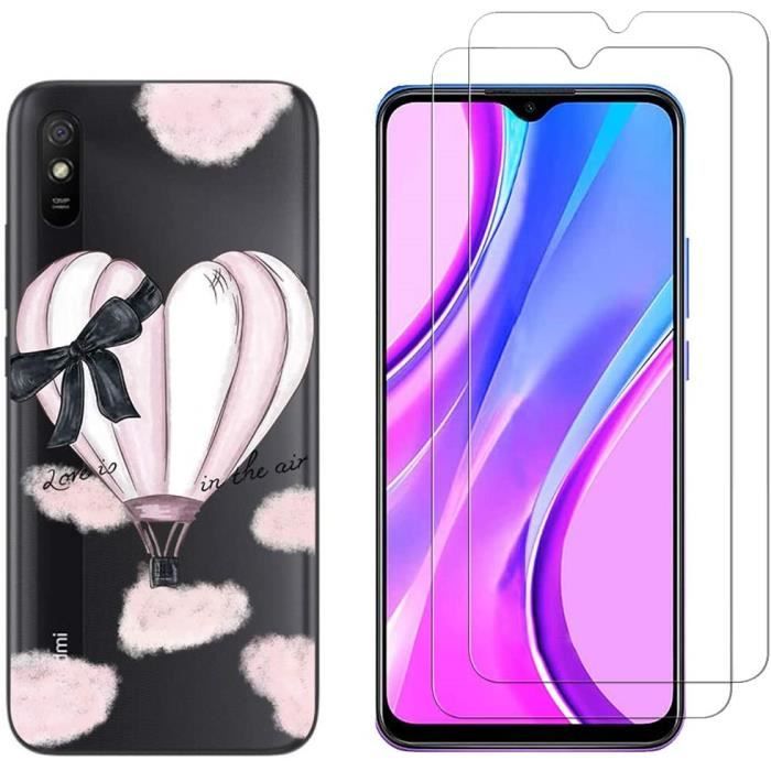 Coque Silicone + 2 Films Verre Trempé Pour Xiaomi Redmi 15 4G/5G - Protection Anti-choc, Ultra Fine - Transparente