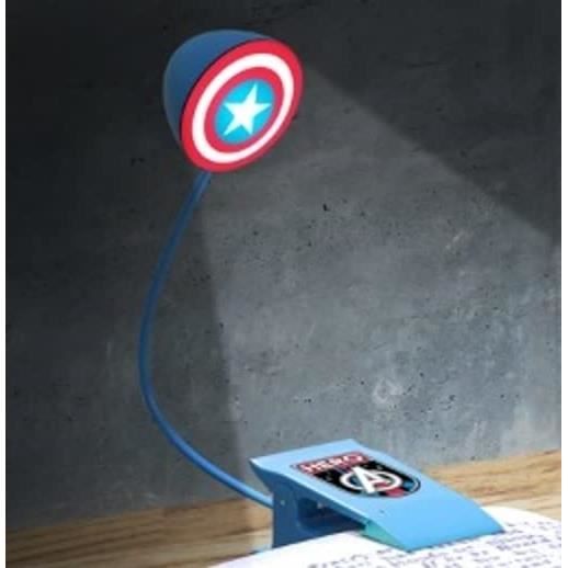 Lampe de lecture - PALADONE - Captain America - 40W - LED - Bleu