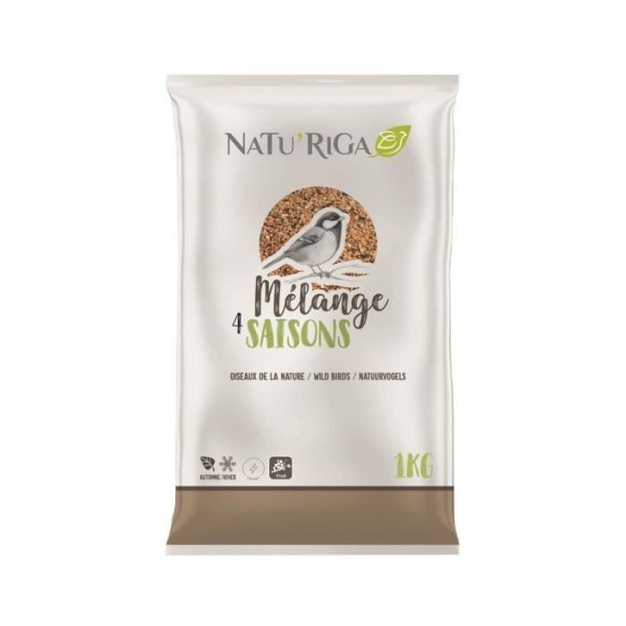 Meilleurs prix pour Mélange de graines - RIGA - Oiseaux De La Nature - 1Kg - Lot de 4 - Aliment pour oiseaux sauvages