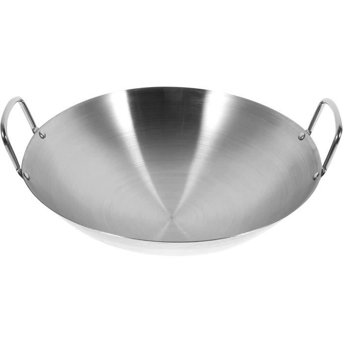 Wok En Acier Inoxydable Poêle À Wok Sauté Chinois Woks Pour Cuisinières Wok En Acier Inoxydable Poêle À Wok Sauté Chinois Woks Pour Cuisinières