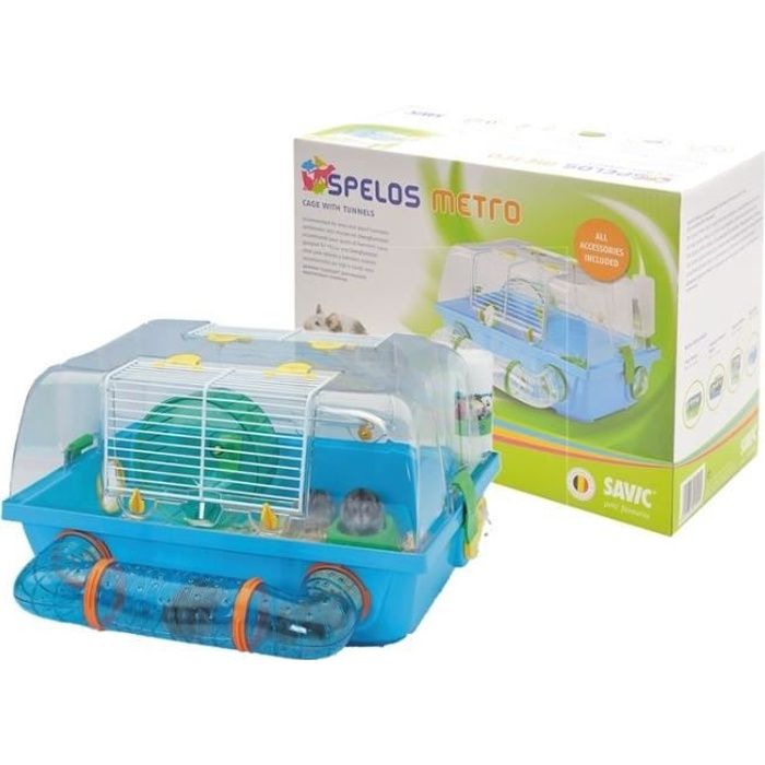 savic cage hamster spelos multicolore 42,5 x 38 x 24cm