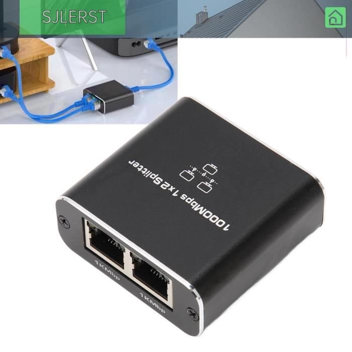 Séparateur Audio Splitter Fibre Optique – Noir, Cuivre/ABS – Pratique Et Neuf
