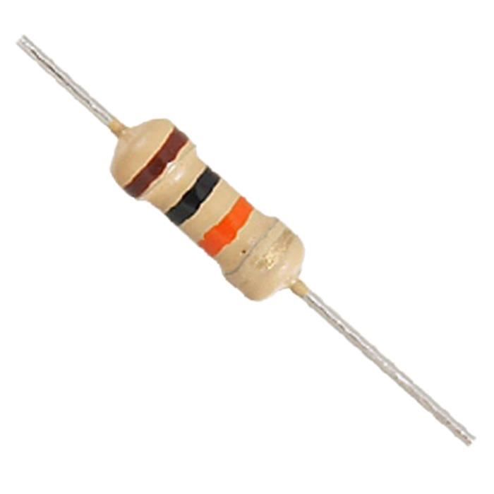 100 X 1 4W 250V 10K Ohm Resistances Axiales De Film De Carbone 