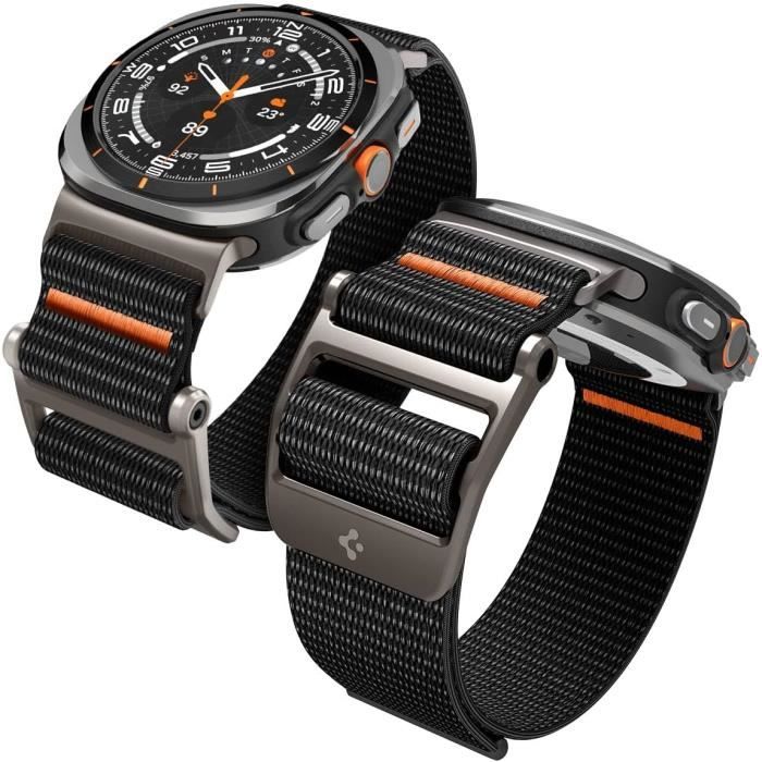 Bracelet - SPIGEN - Dura Pro Flex - Compatible Samsung Galaxy Watch Ultra 47mm - Noir - Alliage de zinc