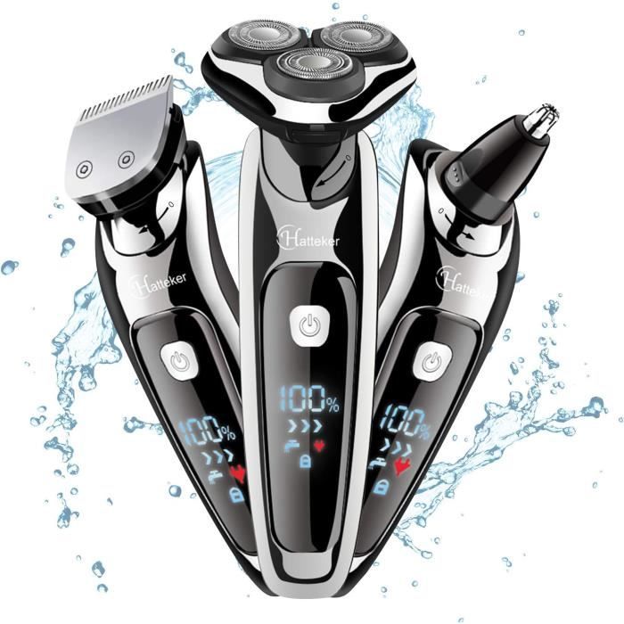 Rasoir électrique 3 En 1 HATTEKER Pour Hommes - Tondeuse Barbe, Nez, Corps - Neuf Dans Son Emballage