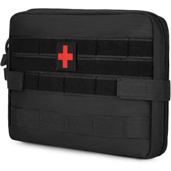 Pochette Médicale Tactique à Déploiement Rapide - Système MOLLE, Nylon 800D - Premiers Secours/Survie