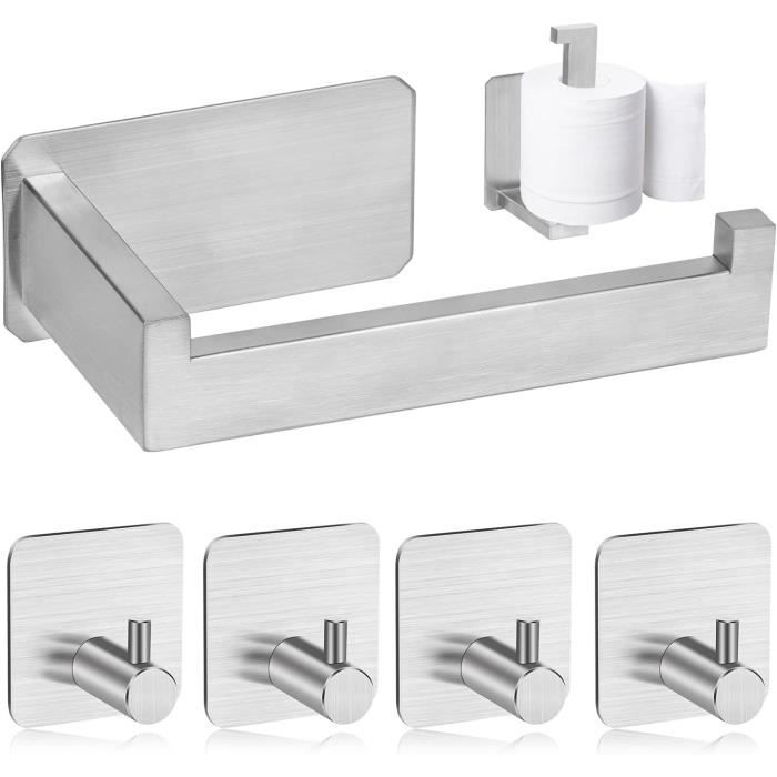 Gewtur Porte Papier Toilette Sans Perçage Acier Inoxydable - Support Mural Adhésif Salle De Bain Et Cuisine